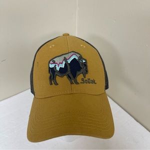 South Dakota Buffalo Colorful Mesh Back Breathable Snapback Hat